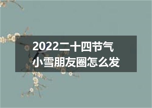 2022二十四节气小雪朋友圈怎么发