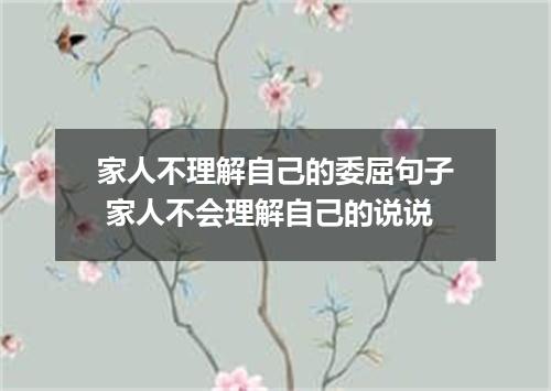 家人不理解自己的委屈句子 家人不会理解自己的说说
