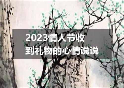 2023情人节收到礼物的心情说说