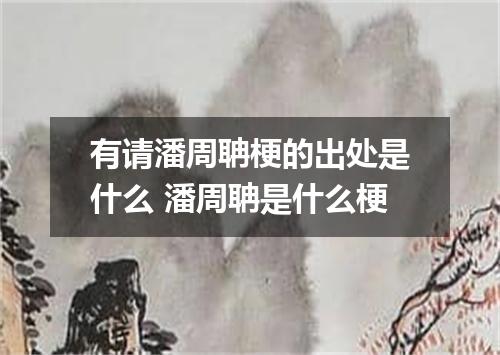 有请潘周聃梗的出处是什么 潘周聃是什么梗