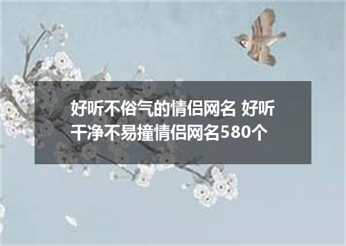 好听不俗气的情侣网名 好听干净不易撞情侣网名580个