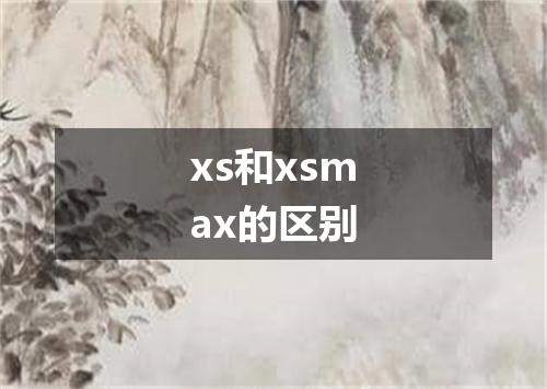 xs和xsmax的区别