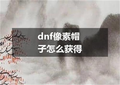 dnf像素帽子怎么获得
