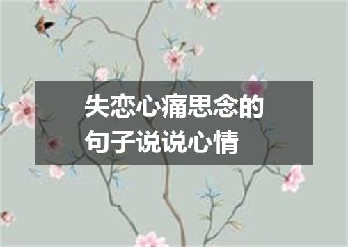 失恋心痛思念的句子说说心情