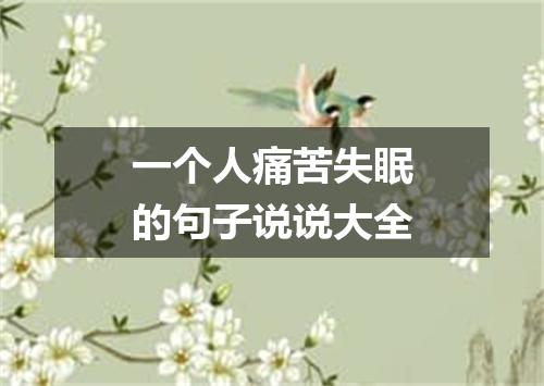 一个人痛苦失眠的句子说说大全