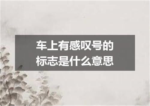 车上有感叹号的标志是什么意思