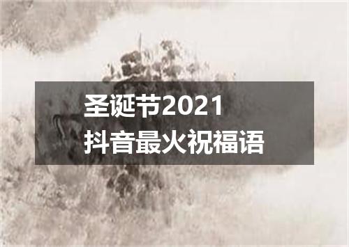 圣诞节2021抖音最火祝福语