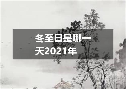 冬至日是哪一天2021年