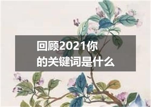 回顾2021你的关键词是什么