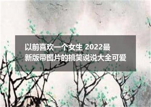 以前喜欢一个女生 2022最新版带图片的搞笑说说大全可爱