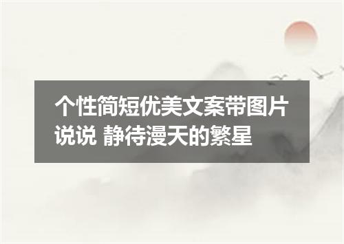 个性简短优美文案带图片说说 静待漫天的繁星