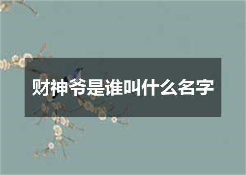 财神爷是谁叫什么名字