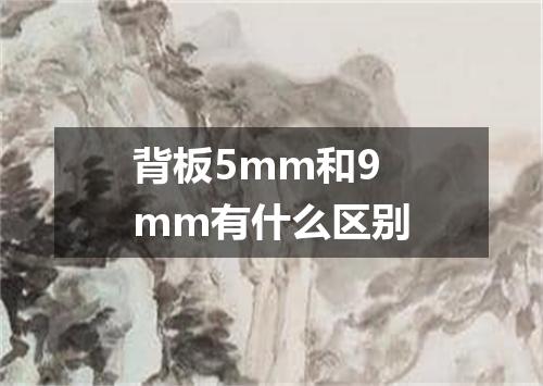 背板5mm和9mm有什么区别