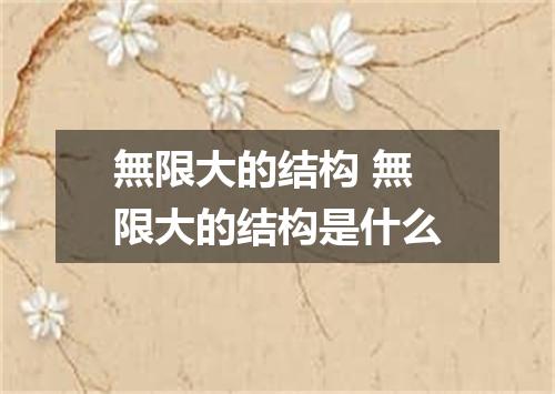 無限大的结构 無限大的结构是什么