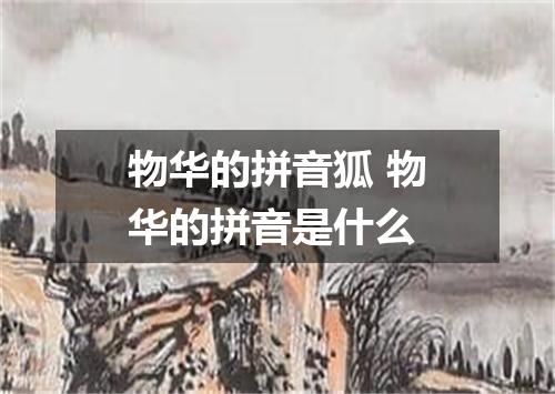 物华的拼音狐 物华的拼音是什么