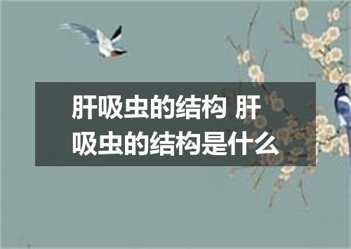 肝吸虫的结构 肝吸虫的结构是什么