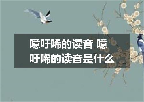 噫吁唏的读音 噫吁唏的读音是什么