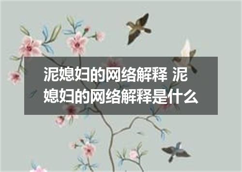 泥媳妇的网络解释 泥媳妇的网络解释是什么