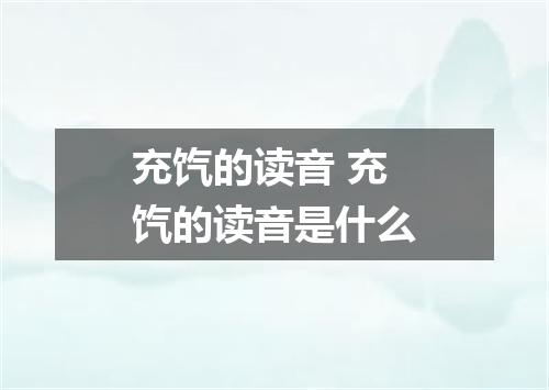 充饩的读音 充饩的读音是什么