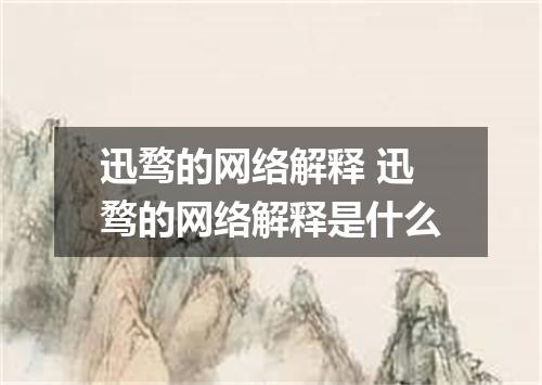 迅骛的网络解释 迅骛的网络解释是什么
