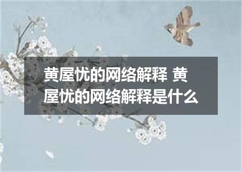 黄屋忧的网络解释 黄屋忧的网络解释是什么