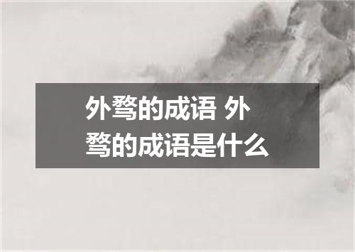 外骛的成语 外骛的成语是什么