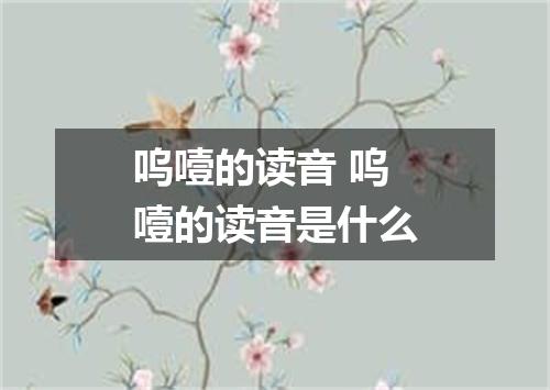 呜噎的读音 呜噎的读音是什么