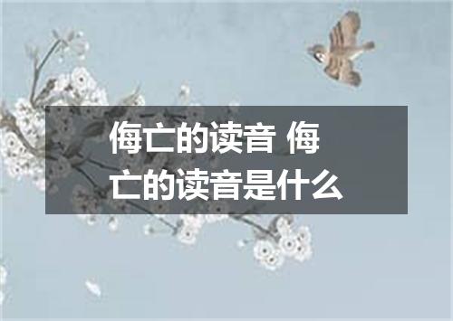 侮亡的读音 侮亡的读音是什么