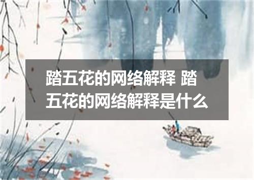 踏五花的网络解释 踏五花的网络解释是什么