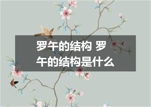 罗午的结构 罗午的结构是什么