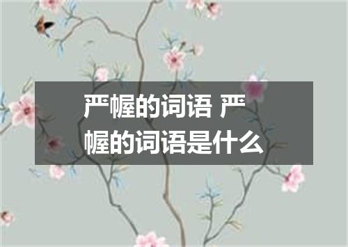 严幄的词语 严幄的词语是什么