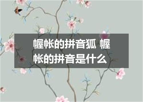 幄帐的拼音狐 幄帐的拼音是什么