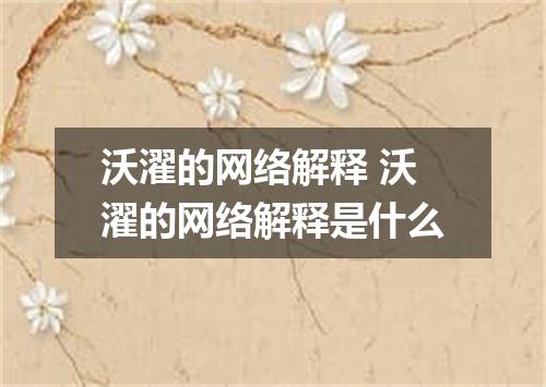 沃濯的网络解释 沃濯的网络解释是什么