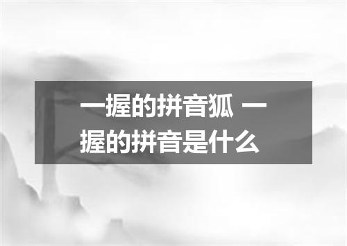 一握的拼音狐 一握的拼音是什么