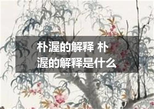 朴渥的解释 朴渥的解释是什么