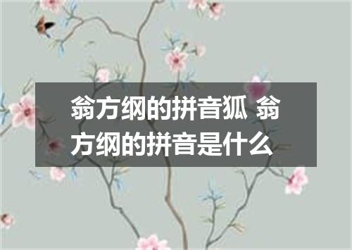 翁方纲的拼音狐 翁方纲的拼音是什么