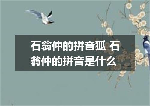 石翁仲的拼音狐 石翁仲的拼音是什么
