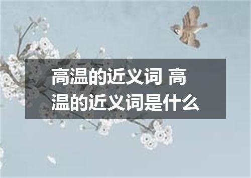 高温的近义词 高温的近义词是什么
