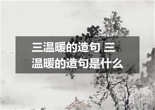 三温暖的造句 三温暖的造句是什么