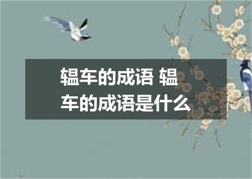 辒车的成语 辒车的成语是什么