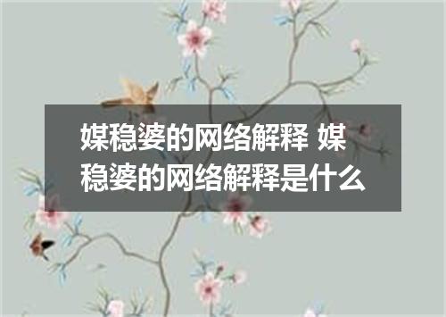 媒稳婆的网络解释 媒稳婆的网络解释是什么