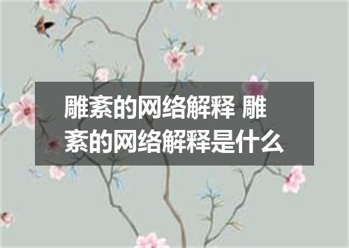雕紊的网络解释 雕紊的网络解释是什么