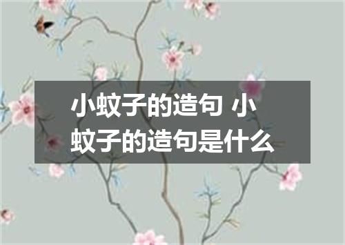小蚊子的造句 小蚊子的造句是什么