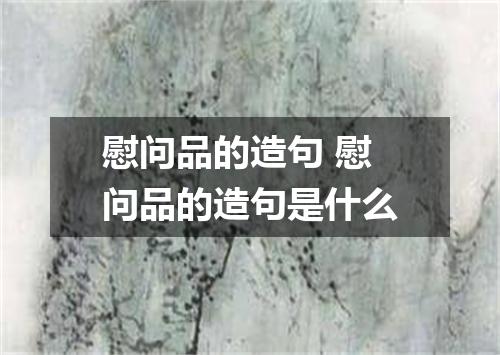 慰问品的造句 慰问品的造句是什么