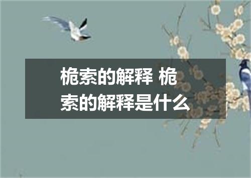 桅索的解释 桅索的解释是什么