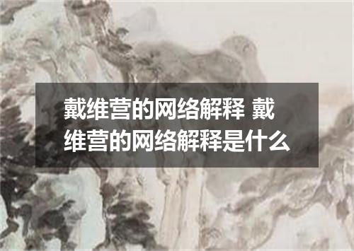 戴维营的网络解释 戴维营的网络解释是什么