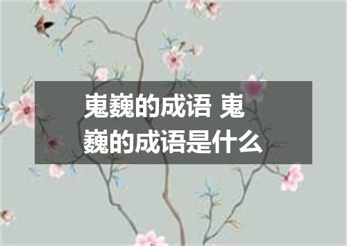 嵬巍的成语 嵬巍的成语是什么
