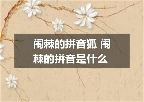 闱棘的拼音狐 闱棘的拼音是什么