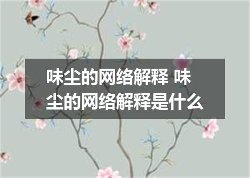 味尘的网络解释 味尘的网络解释是什么