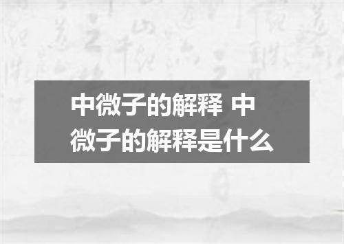 中微子的解释 中微子的解释是什么